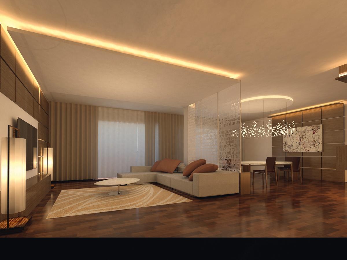 モーベンピック ホテル デュ ラック チュニス エクステリア 写真 3D rendering of a living room